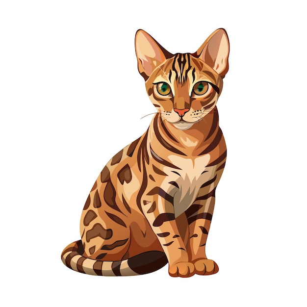 人気のペット猫のリアルなベクトルイラスト