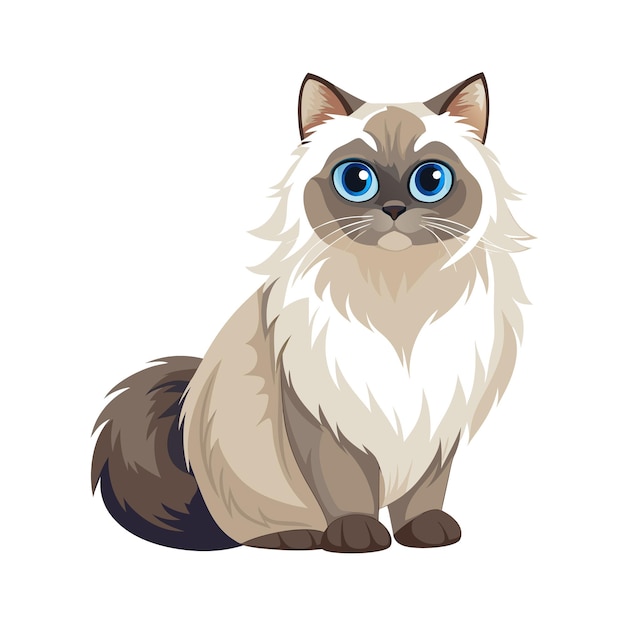 人気のペット猫のリアルなベクトルイラスト