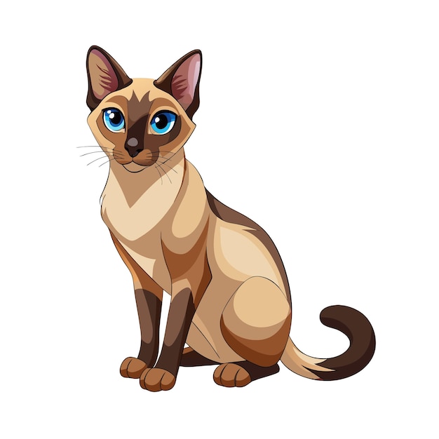 realistic vector illstration of popular pet cat