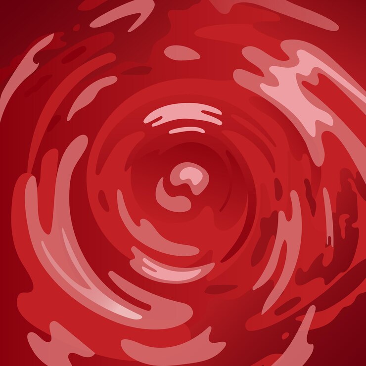Vector realistic vector illustration funnel of red liquid whirlpool swirl wine juice or blood template for design poster advertising banner national donor day hemophilia blood diseases