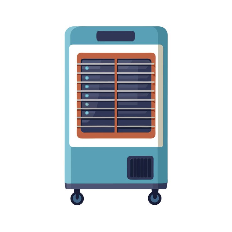 Vector realistic vector illustration of heating and cooling home appliance