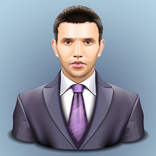 Vector realistic vector illustration of a man in a jacket