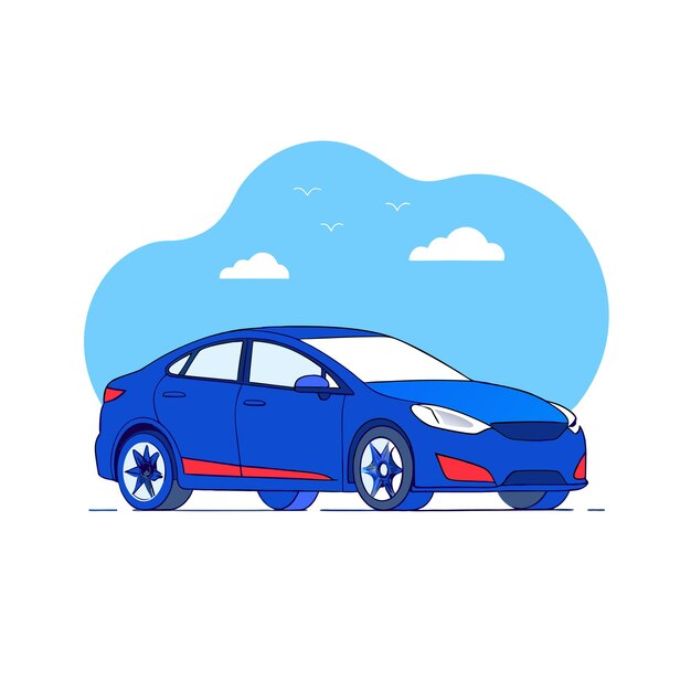 Vector realistic vehicle concept illustration