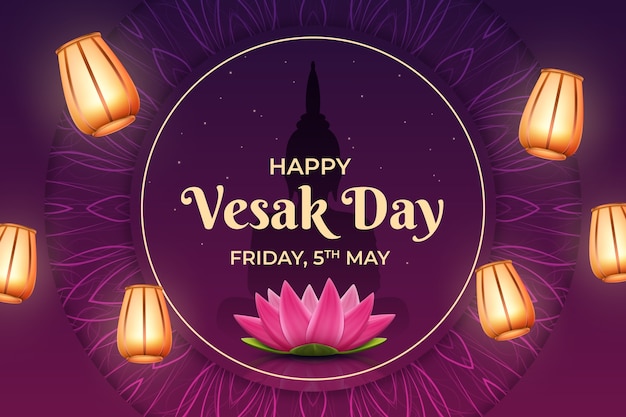 Realistic vesak background