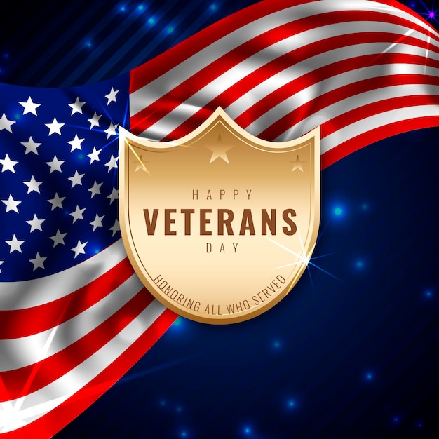 Vector realistic veterans day