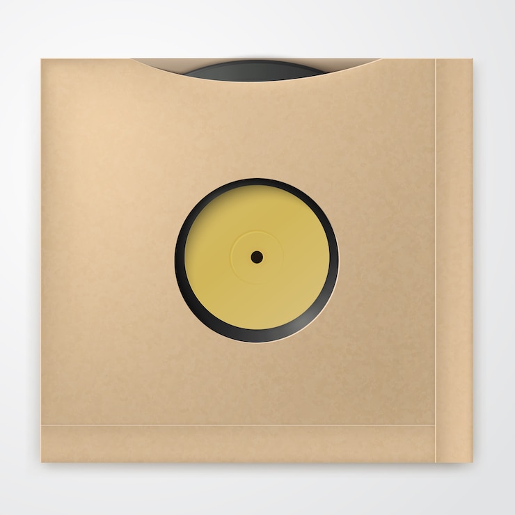 Vector realistic vinyl record
