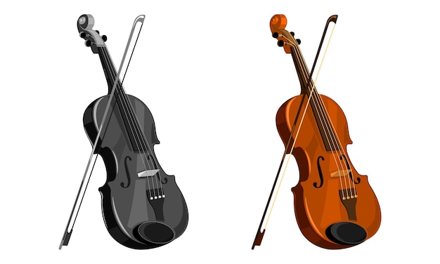 Vector realistic violin isolated