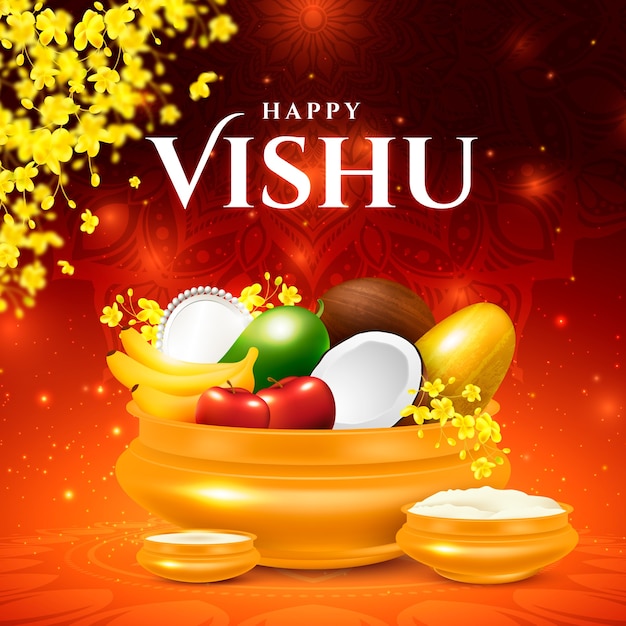 Realistic vishu illustration