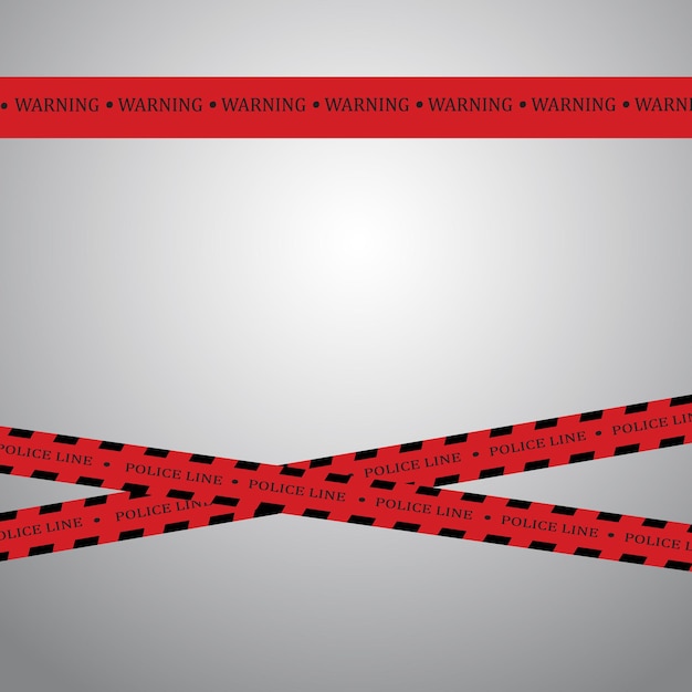 Vettore nastri di avvertimento realistici linee di attenzione isolate segnali di pericolo