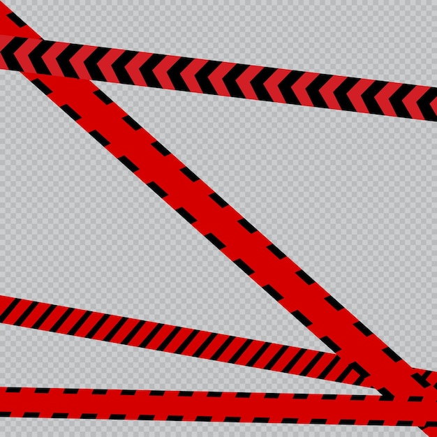 Vector realistic warning tapescaution lines isolated danger signs