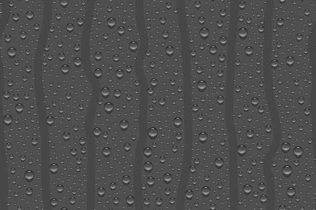 Realistic water drop texture on dark background