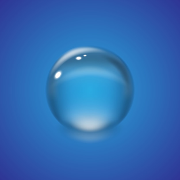 Realistic water drop