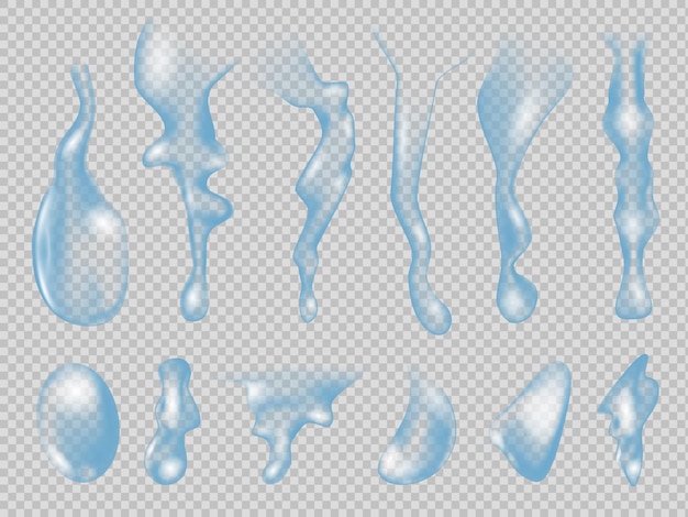 Vector realistic water drops illustration