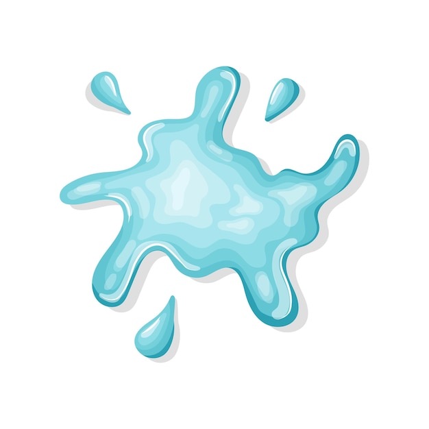 Realistic water spot and splashes of water vector illustration