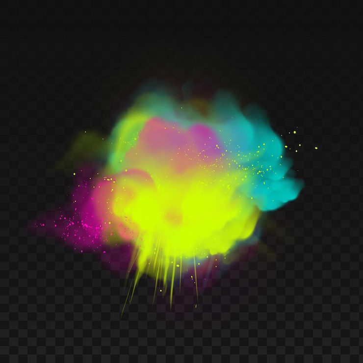 Vector realistic watercolor colorful splash design