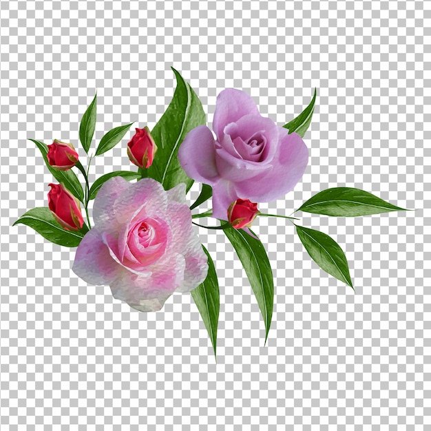 Vector realistic watercolor flower image