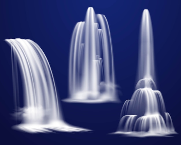 Realistic Waterfalls Set