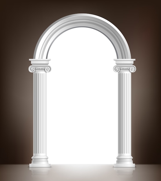 Realistic white arch