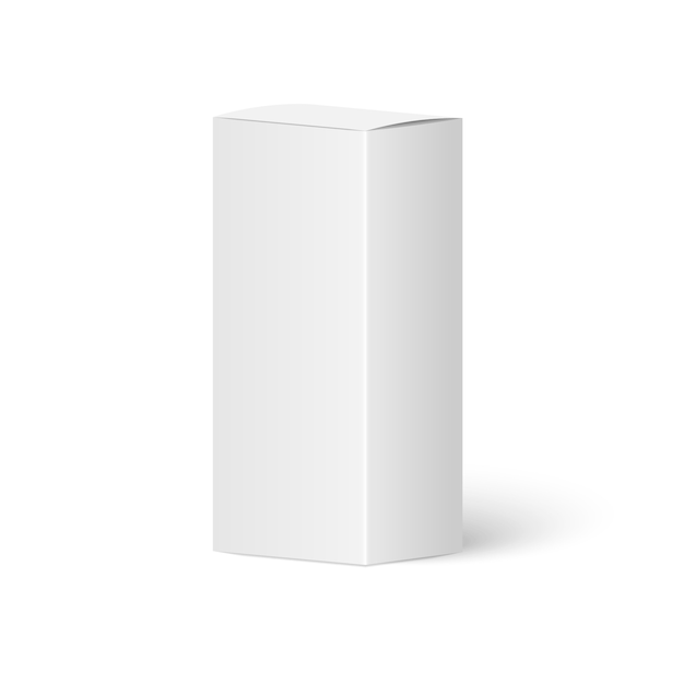 Vector realistic white blank box