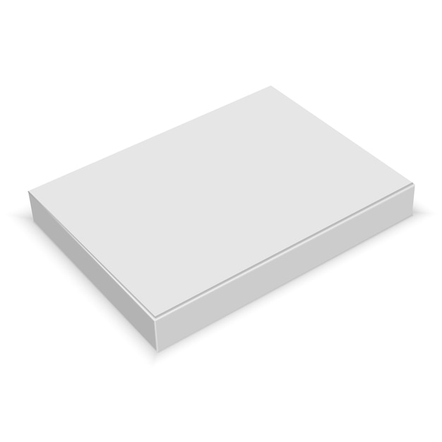 Realistic white blank box