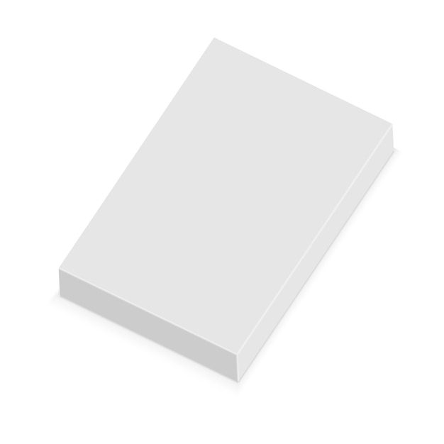 Realistic white blank box 