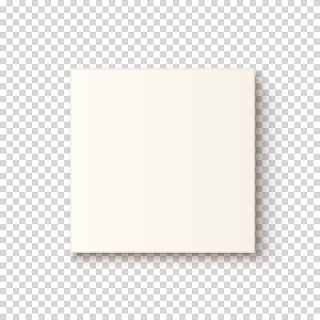 Vector realistic white box icon, top vew. template for greeting card, brochure or poster.