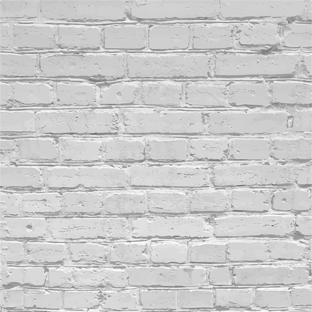 Realistic white brick wall texture