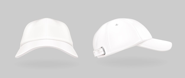 Vector realistic white caps collection