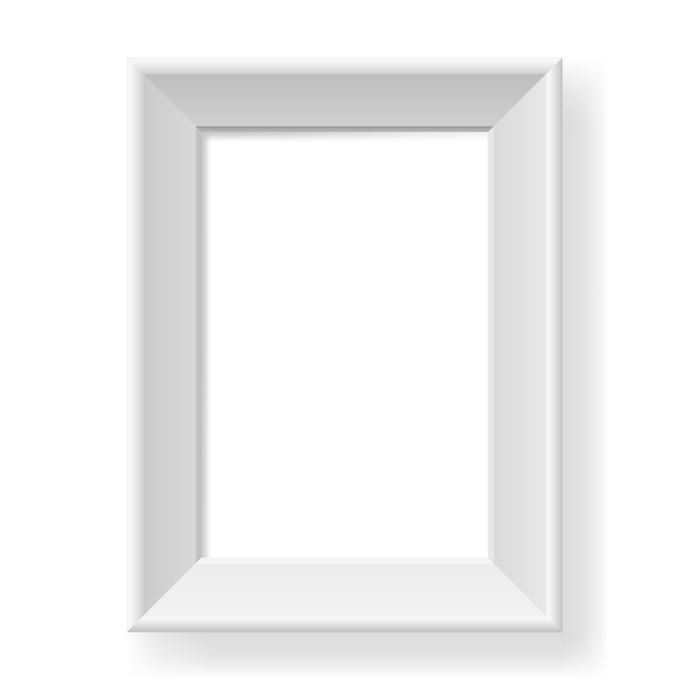 Realistic white frame