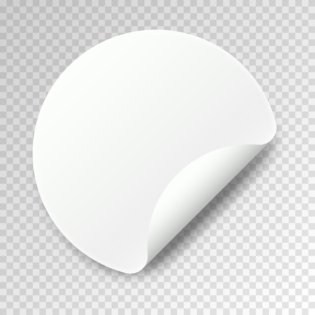 Vector realistic white sticker