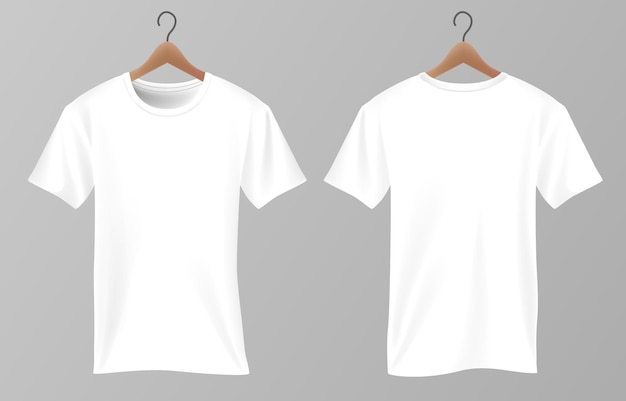 Premium Vector | Realistic White T Shirt Mock Up Free Vector
