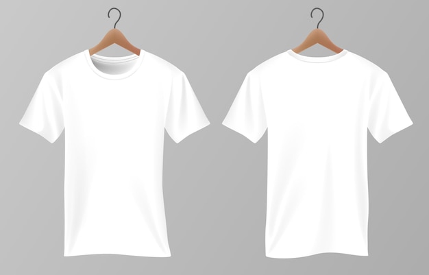 Vector realistic white t shirt mock up free vector