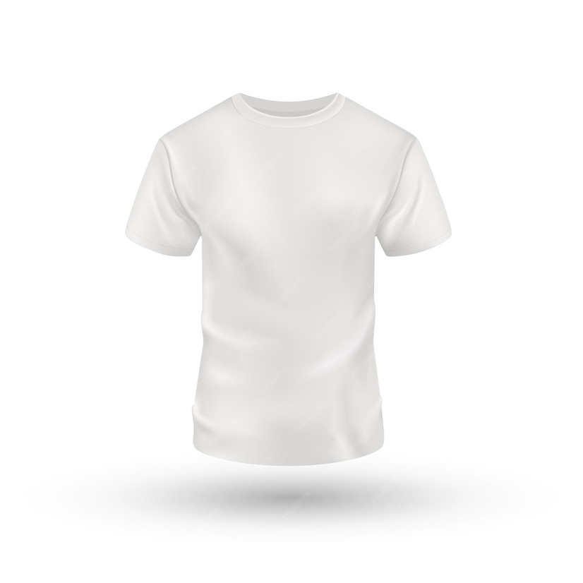 Premium Vector | Realistic white tshirt on white background vector ...