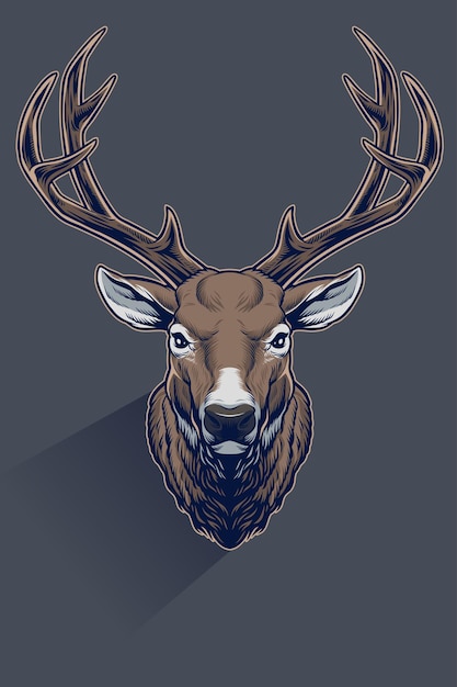 Realistic Whitetail Deer Head