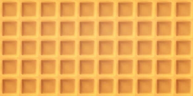 Vector a realistic wide design belgian waffle back