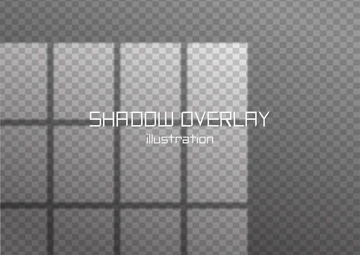 Vector realistic window ligh, transparent overlay shadow effects from the window. scenes of natural lighting.