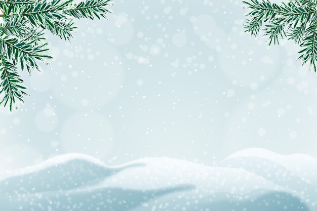 Vector realistic winter background