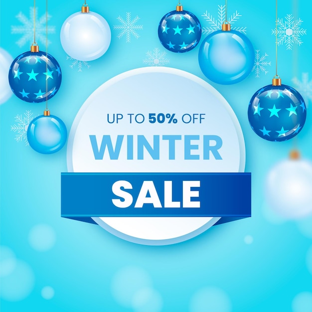 Realistic winter sale