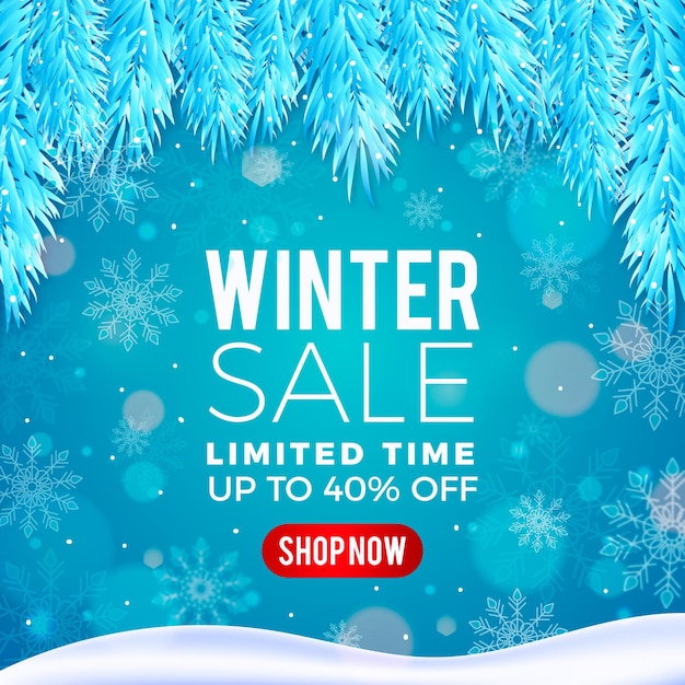 Realistic winter sale