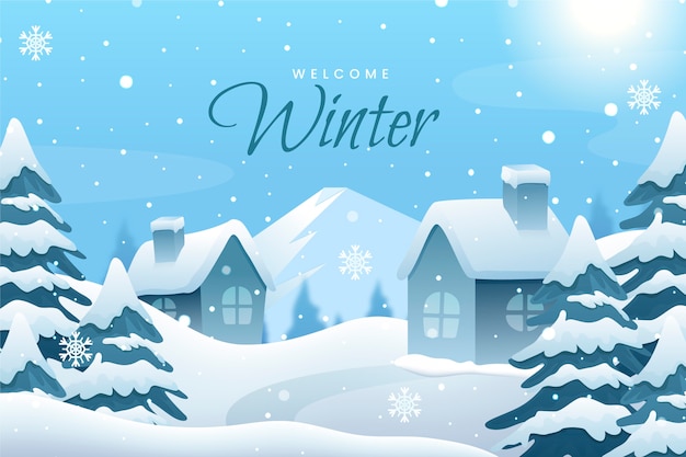 Vector realistic winter season celebration background