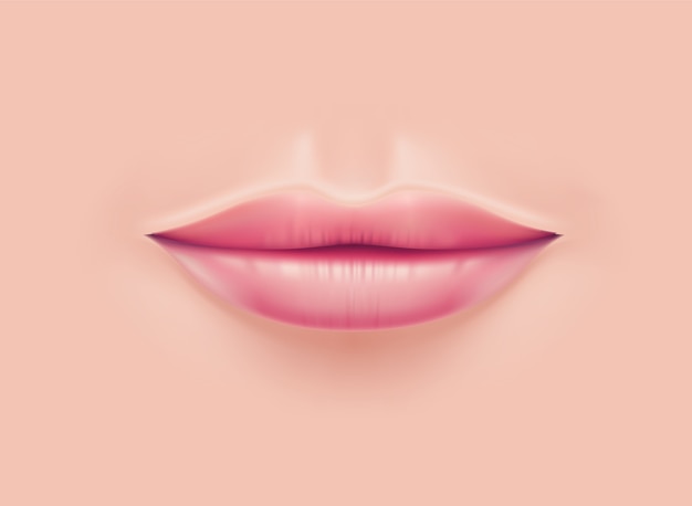  realistic woman lips before plastic surgery