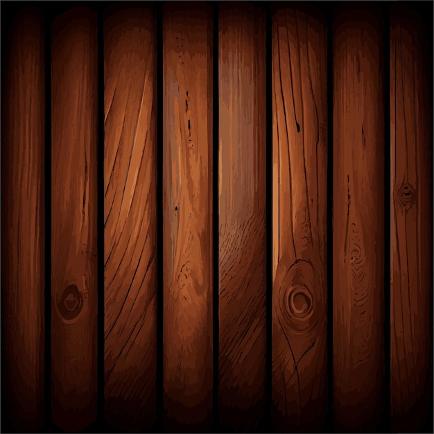 Vector realistic wood texture plank background fiber texture pattern vector