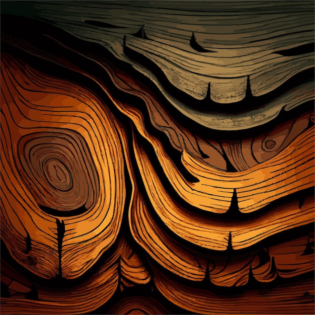 Vector realistic wood texture plank background fiber texture pattern vector