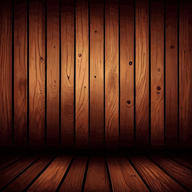 Vector realistic wood texture plank background fiber texture pattern vector