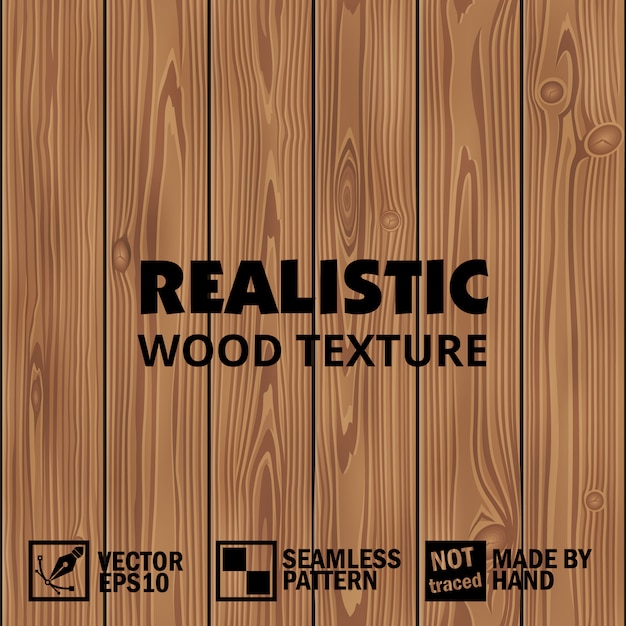 Realistic   wooden texture. Editable seamless background