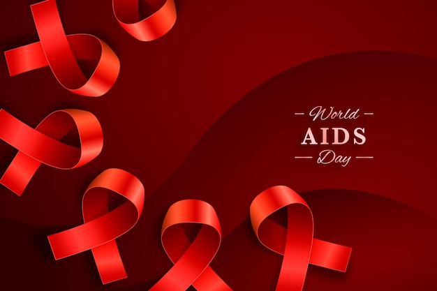 Sfondo realistico della giornata mondiale dell'AIDS