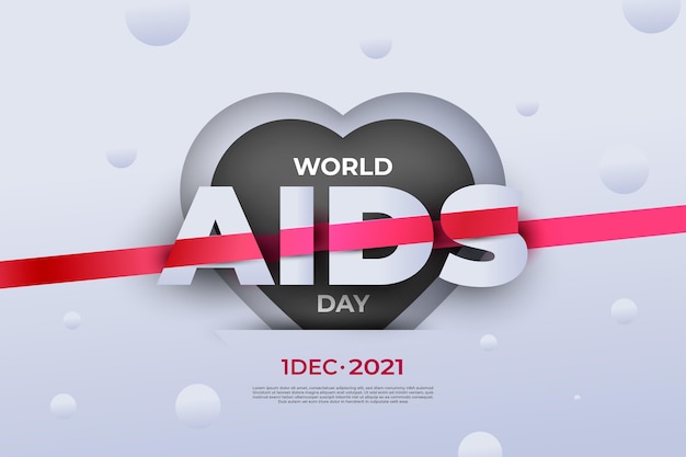 Vector realistic world aids day background