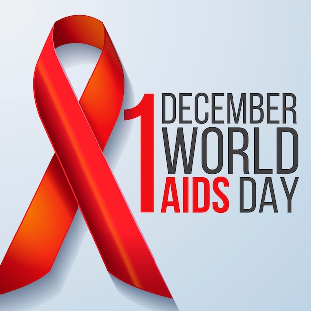 Realistic world aids day illustration