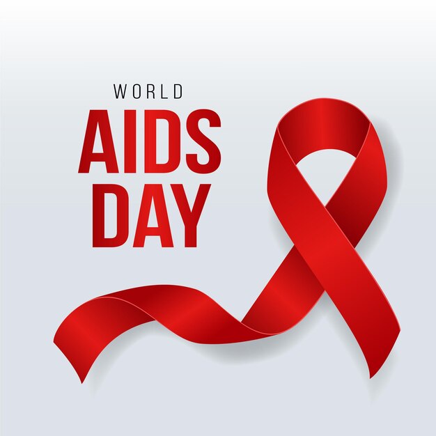 Vector realistic world aids day