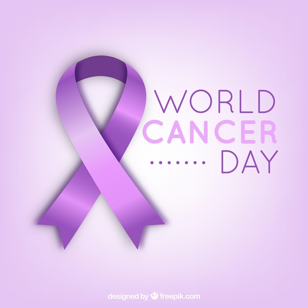 Realistic world cancer day background